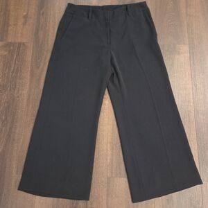 Lands' End Elegant Black Wide Leg Trousers